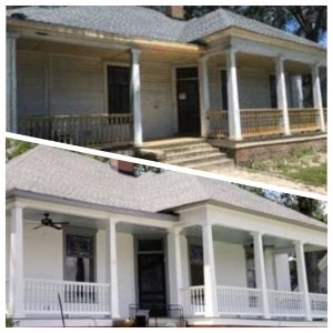 before and after photo of painting project in atlanta georgia